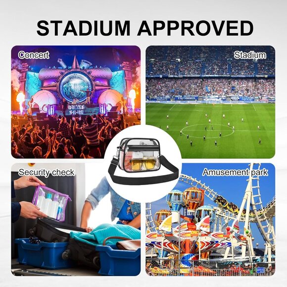 Clear Bag for Stadium Events Clear Purse for Women and Men for Sports Events Con - Picture 6 of 7
